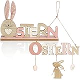 ANSPRECHENDE FARBEN: Mit freundlichen Farben passen das Deko-Schild und der Oster-Aufsteller zu jeder Einrichtung!