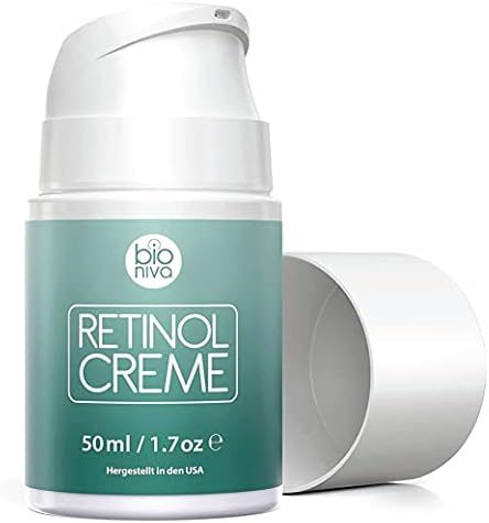 Award Winning Bioniva Retinol Moisturizer Cream - 2.5% Retinol Liposome Delivery System with Vitamin C, Aloe, & Vegan Hyaluronic Acid - Anti Aging & Anti Wrinkle Face Cream. 50ml