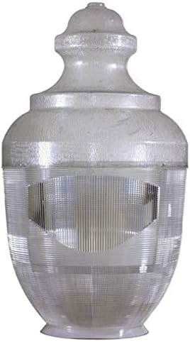 KASTLITE 88230 Acrylic Clear Acorn with Fitter Neck | 23" Height x 15.9" Width | 8" or 9" Outside Diameter Fitter Neck | Manufactured in the USA (ALEX 3, 8F Neck)