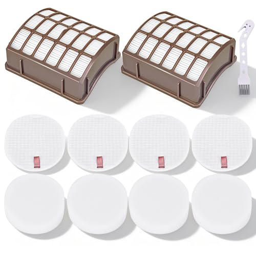 Image of Leadaybetter 2 HEPA + 4 Foam & Felt Filters for Shark Navigator Professional (NV70 NV71 NV80 NVC80C UV420) and Rotator Professional XL Capacity (NV90 NV95), Compare to Part # XFF80 & XHF80