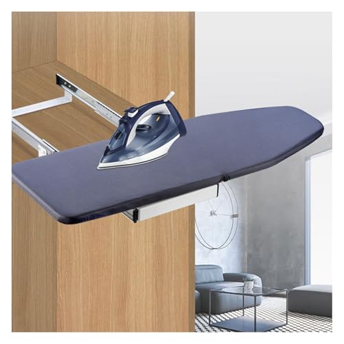 Retractable Ironing Board,Pull-out Ironing Board,Fold Ironing Board Drawer Mounted for Small Spaces,for Wardrobe Cloakroom Home Apartment (No Ironing Machine Included)(Color 1)