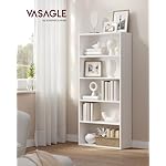 VASAGLE CUSTOS Collection - Bookshelf, 5-Tier Bookcase, Book Shelf, Open Storage Shelf, 9.4 x 23.6 x 52.8 Inches, for Living Room, Home Office, Dinning Room, Cloud White ULBC165T14 - Image 2