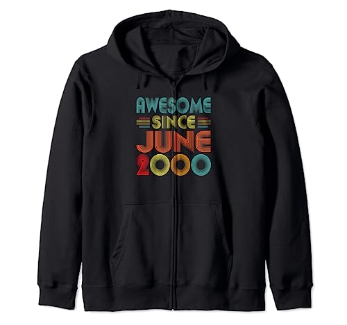 Awesome Since June 2000 Birth Of Birthday Vintage Men Women Sudadera con Capucha