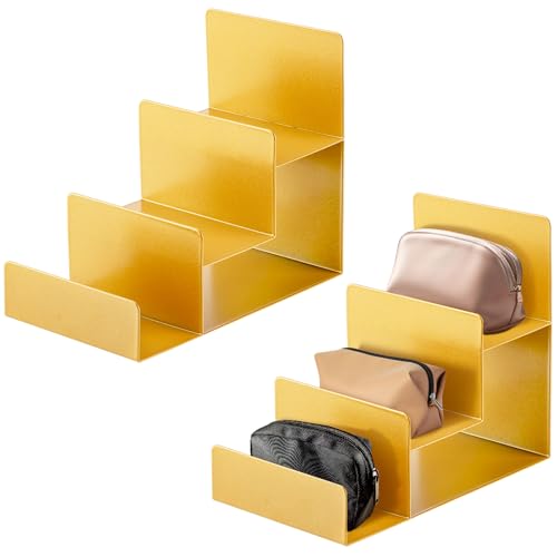 Présentoir sac à main métal doré Blulu pour éviter l'encombrement des étagères