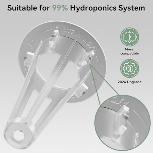 200pcs Hydroponic Pods Kit for Aerogarden and idoo, Grow Anything Kit with 50 Grow Sponges, 50 Grow Baskets, 50 Grow Domes, 50 Pod Labels, Compatible with Hydroponics Supplies from All Brands