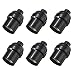 KINGSO E26 E27 Light Sockets, 6 Pack Edison Retro Lamp Holder for DIY Projects 200℃ Heat Resistant No Fire Hazard, E26 E27 Medium Screw Light Holder