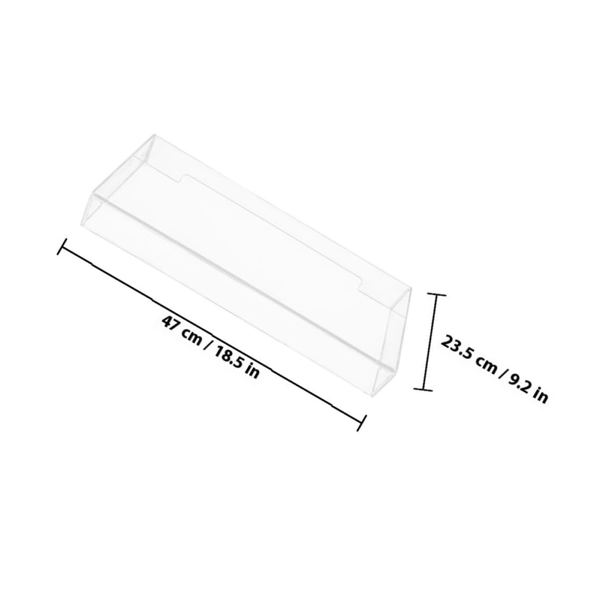 SHERCHPRY Funda para Teclado Acrílica Transparente para Teclado Mecánico Tamaño 470x235x55 Mm Cubierta Antipolvo Resistente de Escritorio