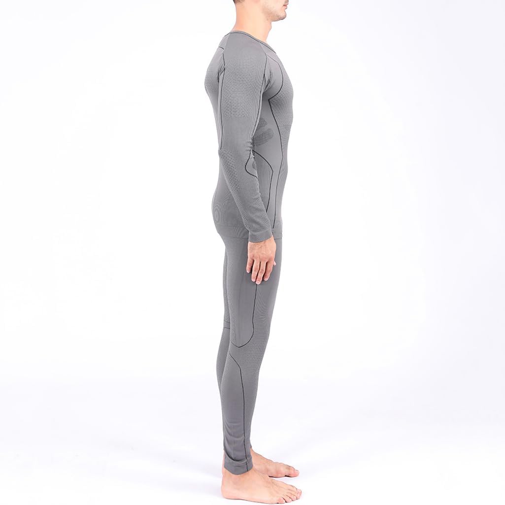 LANGWEI Mens Thermal Underwear Set Quick Drying Long Sleeve Tops Long Johns Thermal Base Layer Bottom