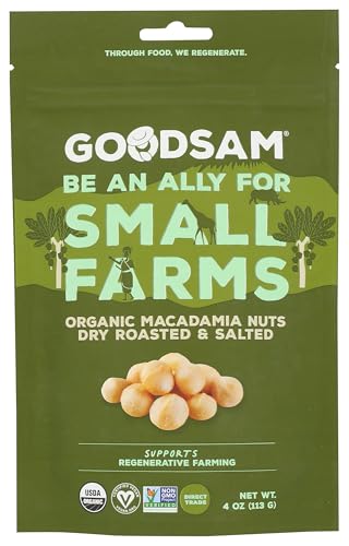 Goodsam, Nuts Macadamia Roasted Salted Organic, 4 Ounce