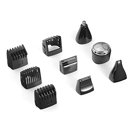 Aparador de Pelos Beauty 9 em 1 Bivolt com 3W Bateria Recarregável e 9 Utensílios Preto Multilaser -