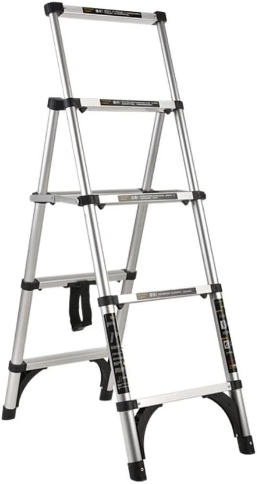 Step Ladder Folding Step Stool Extension Ladder Telescoping Ladders Portable Folding Ladder Family Small Multipurpose Aluminum Step Ladders 330 Lb/150kg Folding Ladder Telescoping Ladder ( Color : A ,