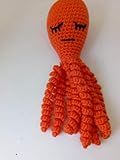 Peluche pulpo prematuros naranja hecho a mano a ganchillo (amigurumi)