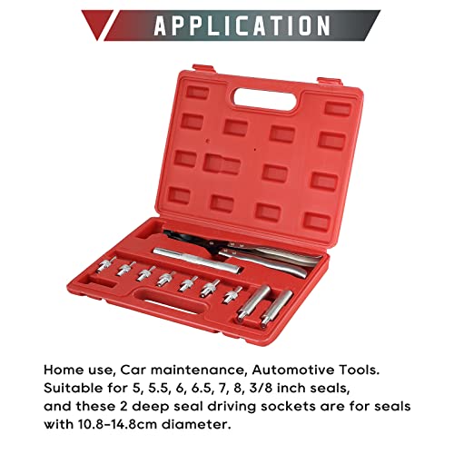 Atptool 11 Pcs Valve Seal Remover And Installer Kit - Pliers, Drive Handle, Sockets, Adapters #TOP5