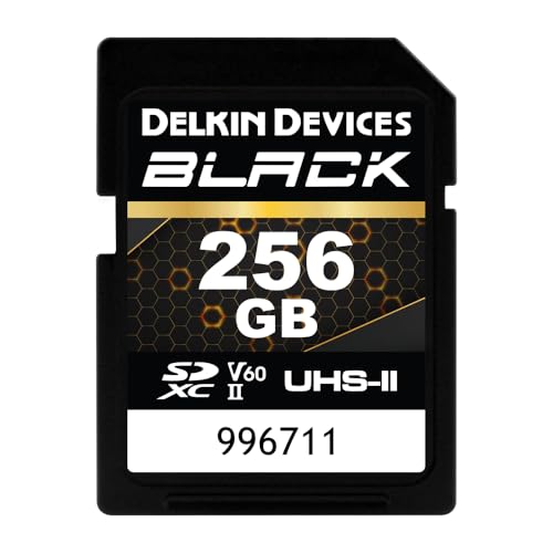 Carte mémoire SDXC UHS II 256Go Delkin Devices Black V60 pour vidéo 8K