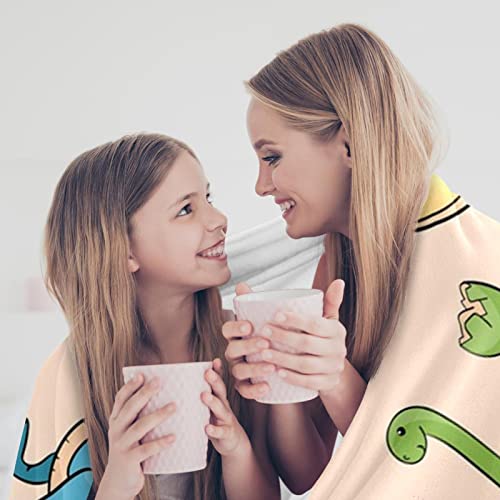 Couverture microfibre douce dinosaure pour protéger le canapé du froid