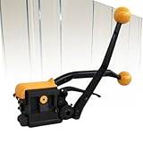 RLCJBMSUG Tensor, Herramienta Manual de flejado de Acero sin precinto A333, Ancho de 1/2' a 3/4', Grosor de flejado de 0,15' a 0,23' (0,38-0,7 mm)