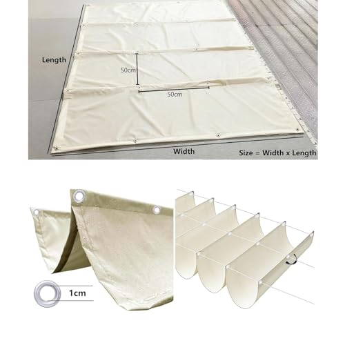 Voile d'ombrage rétractable vague imperméable pour pergola