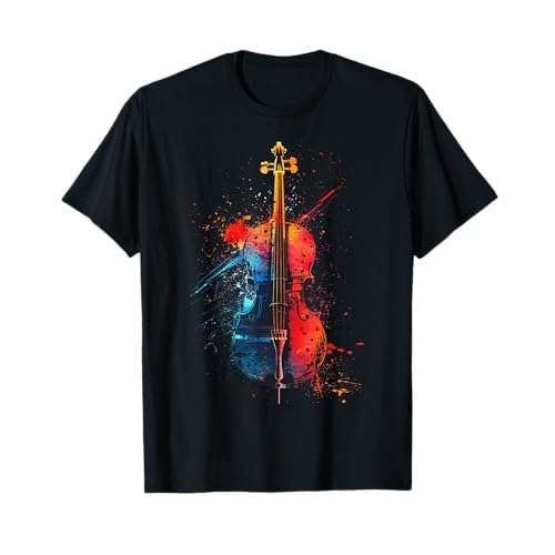 Instrumento de violonchelo sobre violonchelo pintado Camiseta