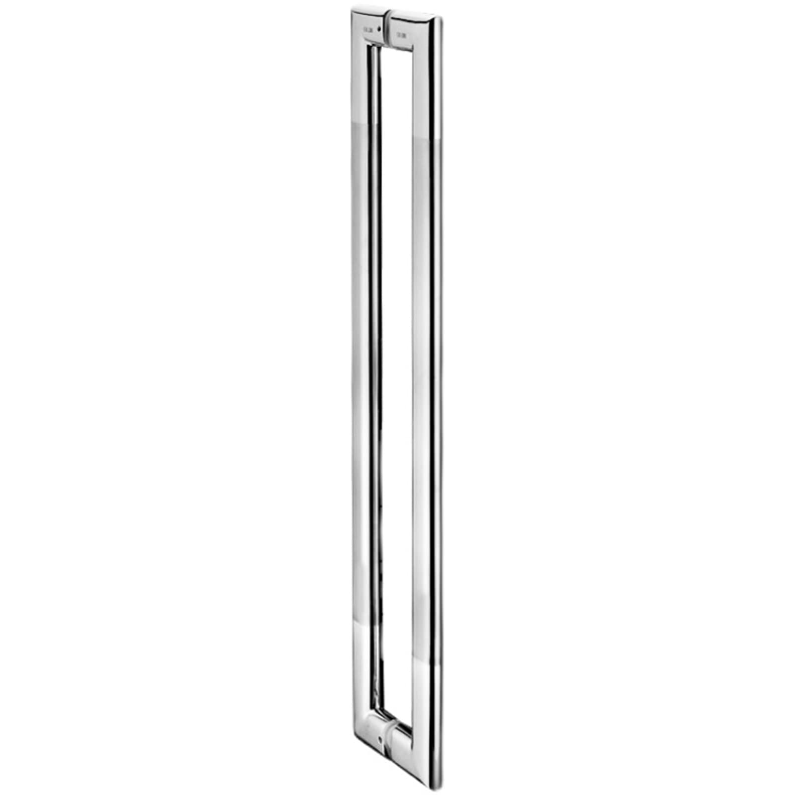 Poignée de porte coulissante en inox brossé de 80 cm pour douche en verre