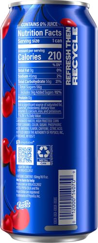 Pepsi Wild Cherry 16 Ounce Cans, 12 Count