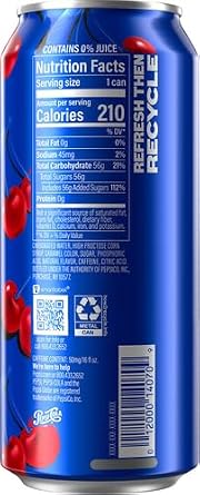 Pepsi Wild Cherry 16 Ounce Cans, 12 Count