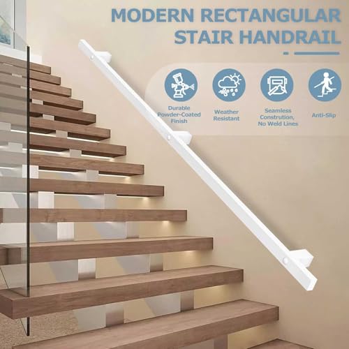 Rampe d'escalier design blanc 250cm pour une décoration de loft moderne - 8