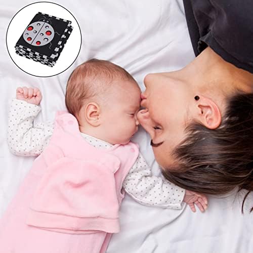 Dacitiery Black and White High Contrast Baby Sensory Toys, Baby Soft Book Baby Sensory Board, Educational Stimulation Toys for Infants Toddlers, Baby Girl & Baby Boy Gift