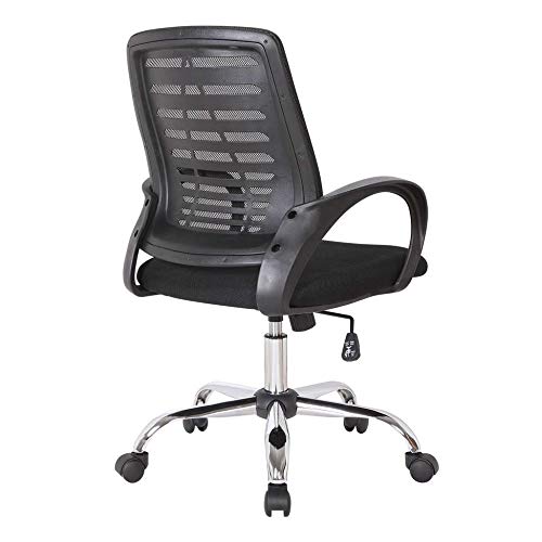 Conjunto com 2 Cadeiras de Escritório Secretária Giratórias Light Preto