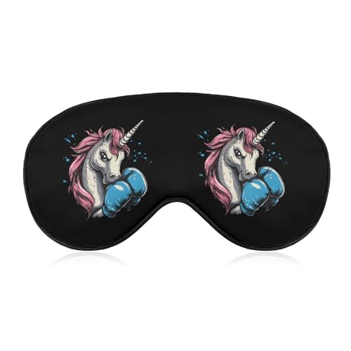 Boxing Unicorm Boxer Sleep Mask Eye Shade Cover Adjustable Strap for Travel Lunch Break Women Men