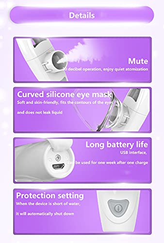 Oogverstuiver Draagbare kabeljauwer Nano Mister Sprayer voor oogwassen/oogdruppels/gezuiverd water, gezichtsbevochtiger… - Image 7