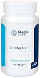 Klaire Labs Serralase - Vegetarian Proteolytic Enzyme Blend with Serratia Peptidase & Bromelain for Digestion, Sourced from Papaya & Pineapple, Hypoallergenic (90 Enteric Coated Tablets)