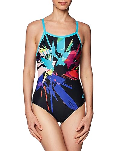 Maillot de bain une pièce Arena résistant au chlore avec tissu MaxLife imprimé pour femme