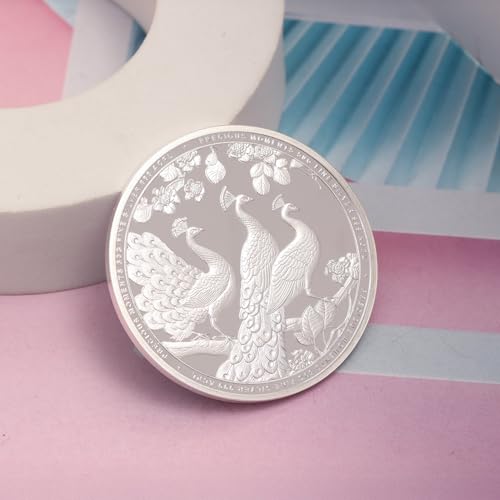 Image of Precious Moments Peacock Rangoli Silver Coin 10 Gram | 20 Gram | 50 Gram | 100 Gram BIS Hallmarked 999 Purity with Gift Box by ACPL