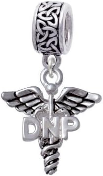 Delight Jewelry Nurse Caduceus - Celtic Knot Charm Bead