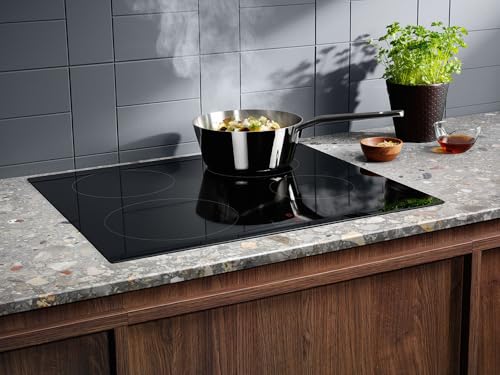 AEG Induktionskochfeld autark 60cm, 4 Zonen in verschiedenen Größen mit 4x Power-Funktion für schnelles Kochen, 10 Stufen, Rahmenlos, Touch-Bedienung, Kindersicherung, aufliegend, IB6420ACB