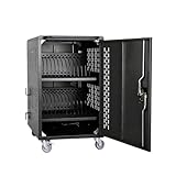 TRJQBCC 32 Device Mobile Charging Cart, Lockable Laptop Chromebook Charging Station with Cable Management, Secure Storage for Tablets Laptops Up to 16.3
