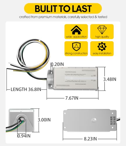 FS140 Surge Protection Device, Whole House Surge Protector Rated for 140,000 Amps for 120/240V Load Center & Breakers, Fit for Siemens Electric Box, Protects Smart Appliances, Indoor/Outdoor Use