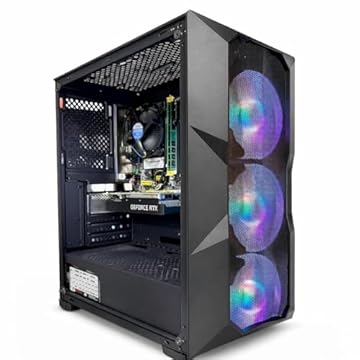 Computador Gamer AMD Ryzen 5 5500, 16GB RAM DDR4 3200 MHz, NVME M.2 500GB, NVIDIA GeForce RTX 4060 8GB, Gabinete com 3 Fans RGB