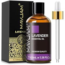 MAYJAM Lavender Essential Oil for Diffuser Skin Hair Care, 3.38FL.OZ | Long Lasting Floral Scents, Lavender Oil for Soap Candle Making, Ideal for Home Office Yoga Use