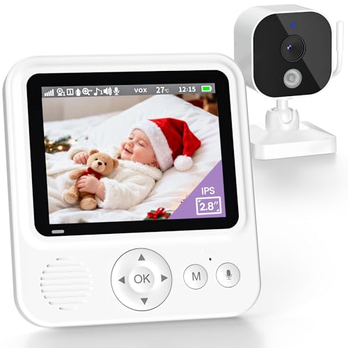 OBVHNUA - OBVHNUA Babyphone Camera 2,8 inches Moniteur Bébé 720P HD 2000mAh Babyphone Vidéo Surveillance Écran IPS USB-C 2,4 GHz Zoom Vision Nocturne VOX Communication Capteur de Température Support 2 Caméras