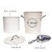 Home by Jackie Inc T586A 4L Cream White Metal Galvanized Double Walled Ice Bucket Set with Lid and Scoop