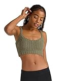 florence by mills Women's Polished Collection Chunky Sweater Bralette, Dusty Olive, Small
