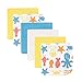 Luvable Friends Unisex Baby Cotton Rich Washcloths, Yellow Sea Creatures, One Size