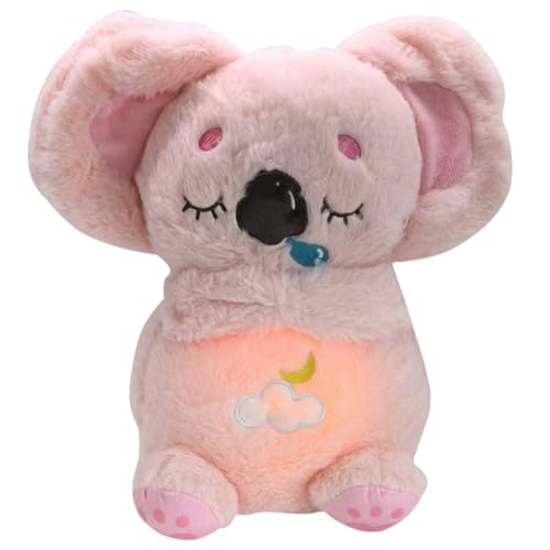 Schlummer Otter Kuscheltier,Beruhigender Otter Mit Atembewegungen Und Musik, Tragbares Plüsch-Babyspielzeug Zum Beruhigen Und Kuscheln Sensorische Details, Babyparty Und Neugeborenen Geschenk