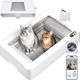 PETKIT PUROBOT Crystal Duo Arenero Gatos Autolimpiable, Cámara AI, Arenero Autolimpiable para Gatos, Limpieza Bidireccional, Bandeja Reemplazable, Seguimiento Sanitario, Eliminación de Olores