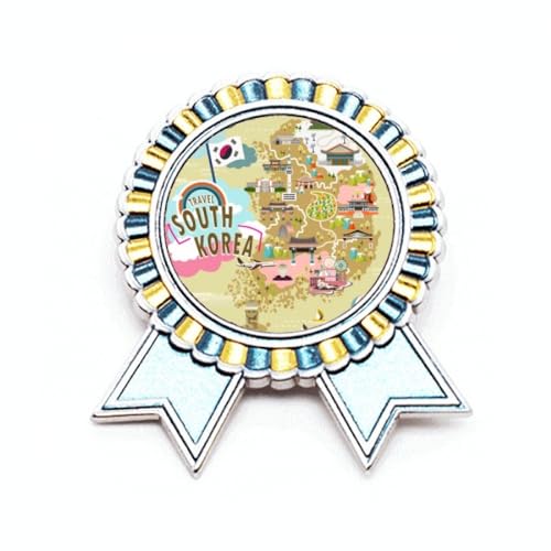 Badge Corée du Sud en métal pour personnaliser votre sac à dos