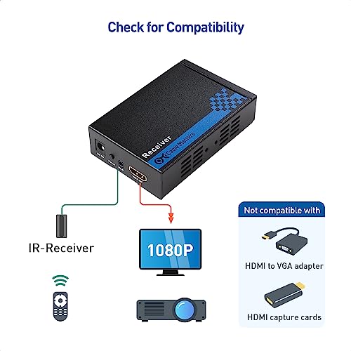 image for Cable Matters Receiver Box for Wall Mount HDMI Extender with TCP/IP - 