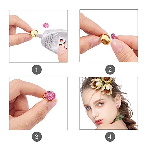 Ph Pandahall 60Pcs Clip-On Earring Converters 6 Colors Flat Back Tray Earring Clips Clip-On Earring With 12Mm Round Flat Pad Flat Round Clip-On Earring For Diy Non Pierced Earring Making #TOP4