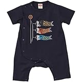 [igsticker] プリント ベビー服 カバーオール 70サイズ ロンパース サイドボタン 紺 ネイビー navy 赤ちゃん 新生児 ベビー 出産祝い おしゃれ 肌着 012888 こいのぼり 節句 こどもの日