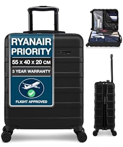 Cabin Max Cabin Suitcase Large for Ryanair, Easyjet 55x40x20 Hand Luggage